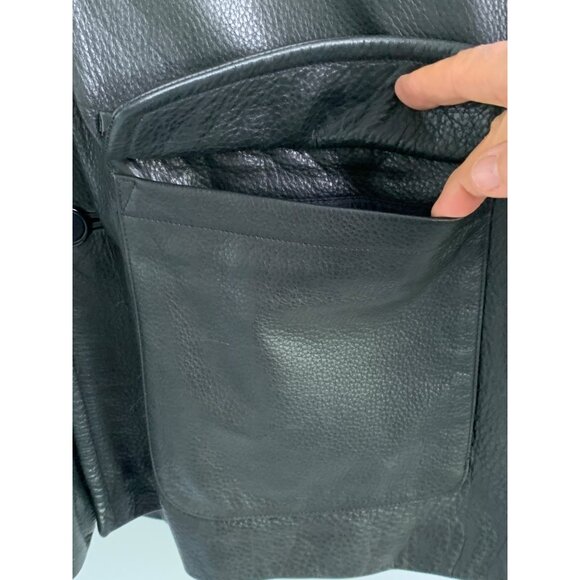 Coach Black Leather Jacket - Picture 2 of 11